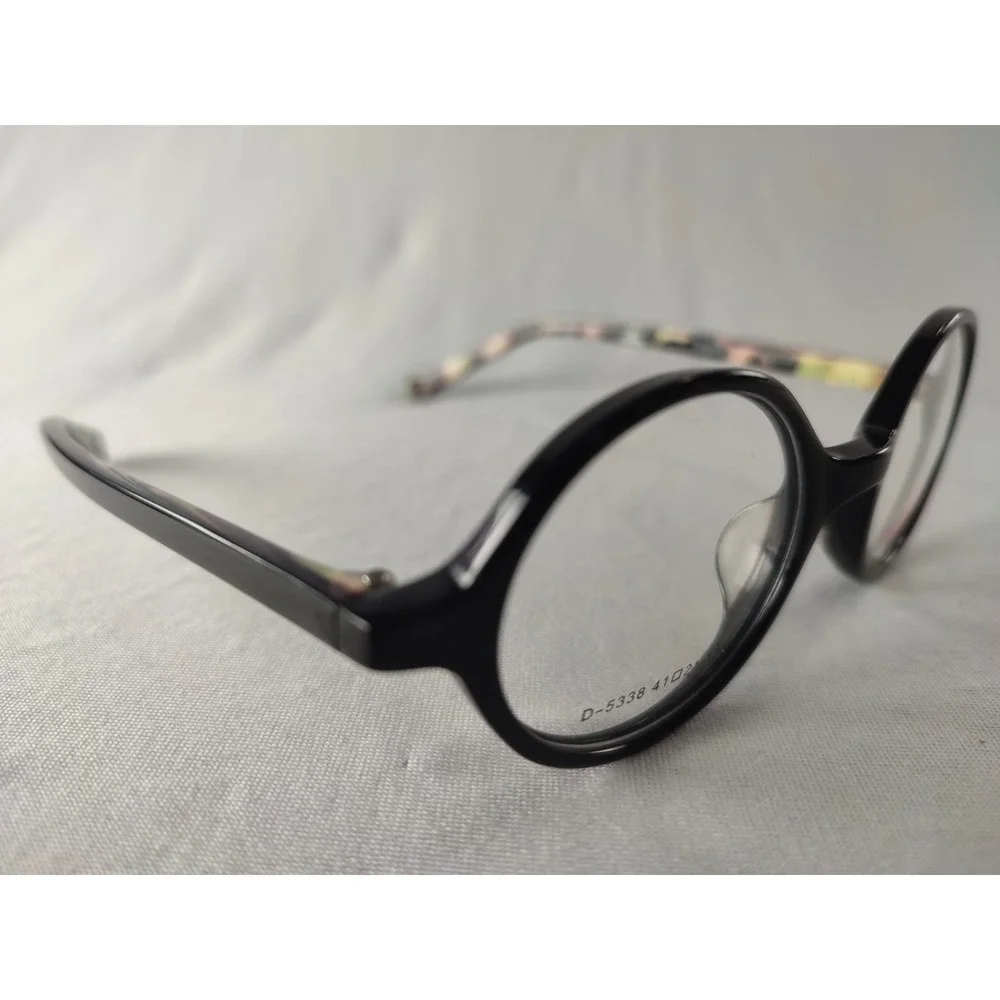 Dupont Sney D-5338‎ Black Round Eyeglass Frames Kids Small Adult 41-21-135 NWOT